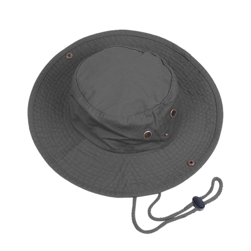 TZ Promise Bucket Hat Hiking Fishing Wide Brim UV Sun Protection Safari Unisex Boonie (Dark Grey, Large/X-Large) - Image 2